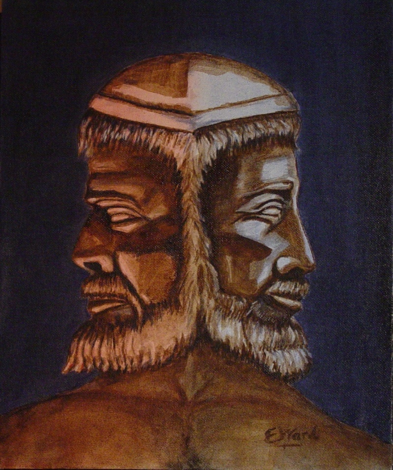 Two Faces Oil Painting